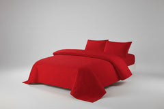BEDSPREAD SET - 3 PCS RED (PREMIUM)