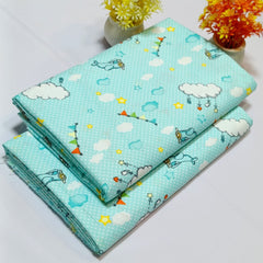 2 Piece Printed Summer Cotton Design-Multicolor