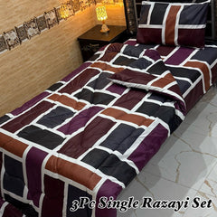 3PC Luxurious Heavy-Filled Winter Bedding Set |Single Bed-SRS-09