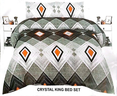 Crystal Bed Sheet-King Size-3Pcs-Design-122