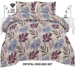 Crystal King Size Bed Sheet Set-3Pcs