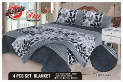 4Pcs Fleece Blanket set