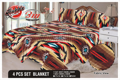 4Pcs Fleece Blanket set