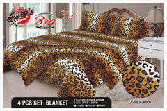 4Pcs Fleece Blanket set