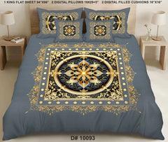 5 PCS DIGITAL BED SHEET SET