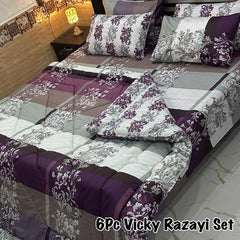 6 Pcs Vicky Razai Set | Double Bed | King Size | VRSD-20013