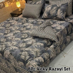 6 Pcs Vicky Razai Set | Double Bed | King Size | VRSD-20015