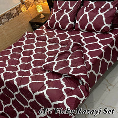 6 Pcs Vicky Razai Set | Double Bed King Size- VRSD-20021