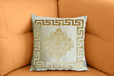 Embossed Velvet Applique Cushion Cover 17 x 17
