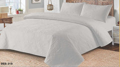 BEDSPREAD SET - 3 PCS CREAM (PREMIUM)
