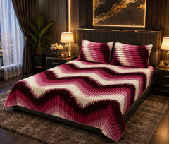 Bubble Stripe Fleece Bed Sheet
