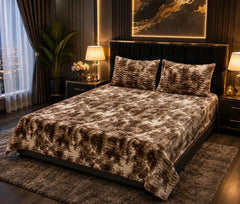 Bubble Stripe Fleece Bed Sheet