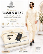 Premium Unstitched 4 Seasons imported Boski-CREAM