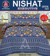 Crystal Bed Sheet-King Size-3Pcs-Design-123