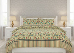 Crystal King Size Bed Sheet Set-3Pcs-Design-116