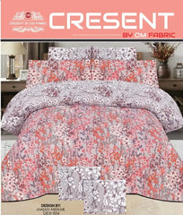 3 PCs Bed Sheet | Double Bed | King Size | Box Pack | Design-504