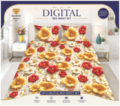 3 PCS DIGITAL BED SHEET SET