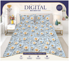 3 PCS DIGITAL BED SHEET SET