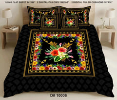 5 PCS DIGITAL BED SHEET SET