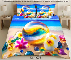 5 PCS DIGITAL BED SHEET SET
