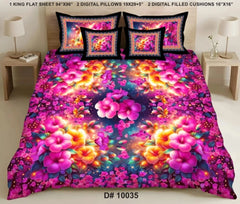 5 PCS DIGITAL BED SHEET SET