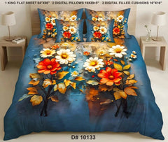 5 PCS DIGITAL BED SHEET SET