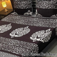 Fleece Bedsheet King Size-3Pcs-Design-611