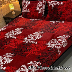 Fleece Bedsheet King Size-3Pcs-Design-613