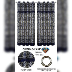 Imported Silk Curtains Blackout ( 2 Curtain Set )