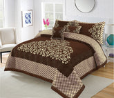 Four Border Jacquard Velvet Bed Sheet 5Pcs Design-526
