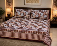Multani Fancy Gultex Bed Sheet King Size-Design-2305