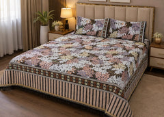 Multani Fancy Gultex Bed Sheet King Size-Design-235