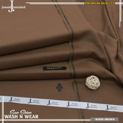Men's Unstitched Slub Wash And Wear-WOOD BROWN