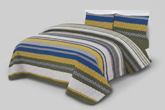 Quilted Bedspread Printed 3-Piece