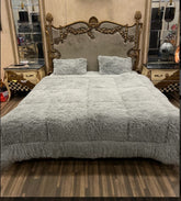 Shaggy 4PC Razai set-Gray