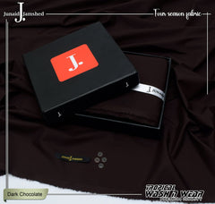 TROPICAL WASH & WEAR 4 SEASON | UNSTITCHED KAMEEZ SHALWAR FABRIC-DARK CHOCOLATE