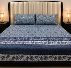 Crystal King Size Bed Sheet Set-3Pcs-Design-141