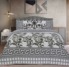 Crystal King Size Bed Sheet Set-3Pcs-Design-140