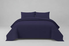 BEDSPREAD SET - 3 PCS BLUE (PREMIUM)