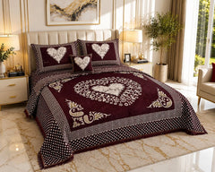 Jacquard Velvet Bed Sheet-4PCS