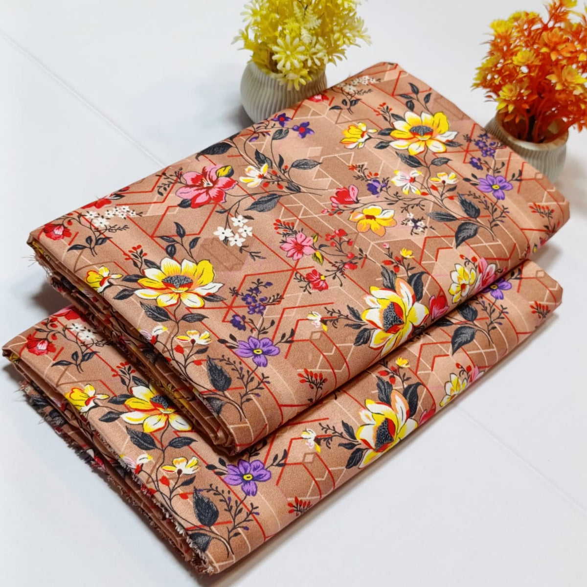 2 Piece Printed Cotton Design-Geometric