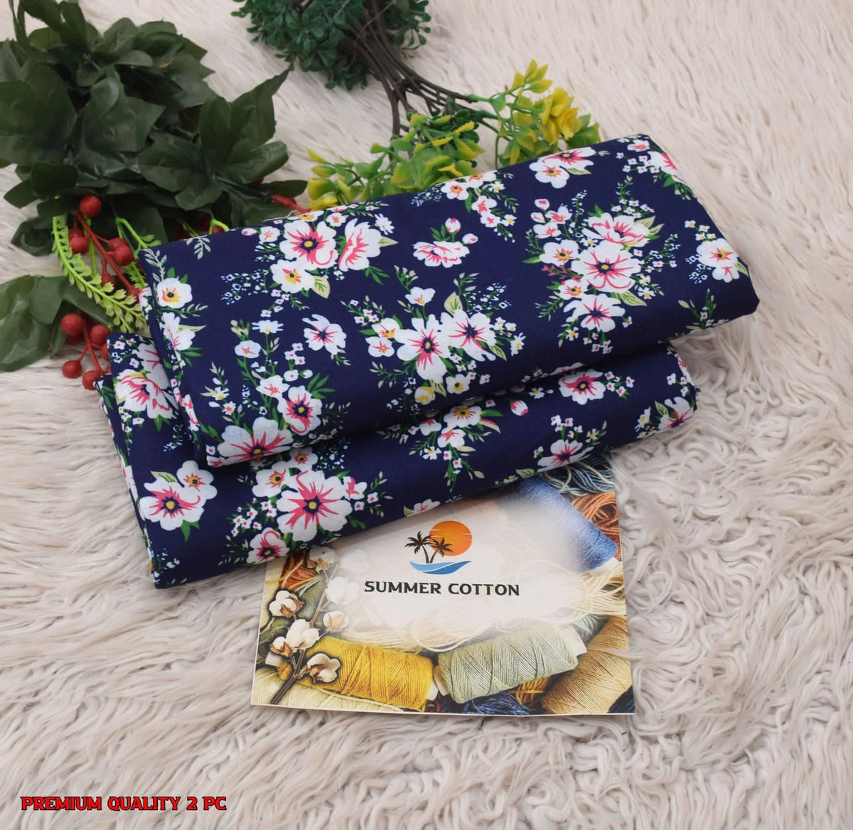 2 Piece Printed Summer Cotton Design-#14