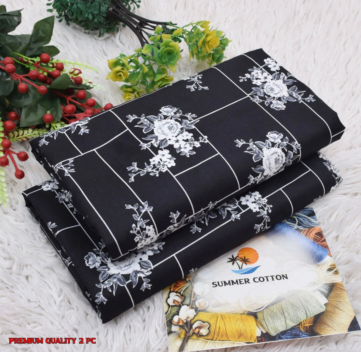 2 Piece Printed Summer Cotton Design-#15