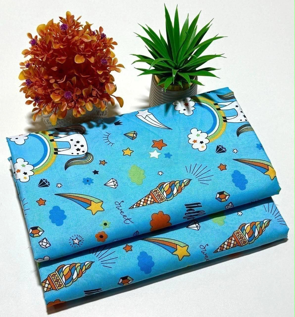 2 Piece Printed Summer Cotton Design-#15