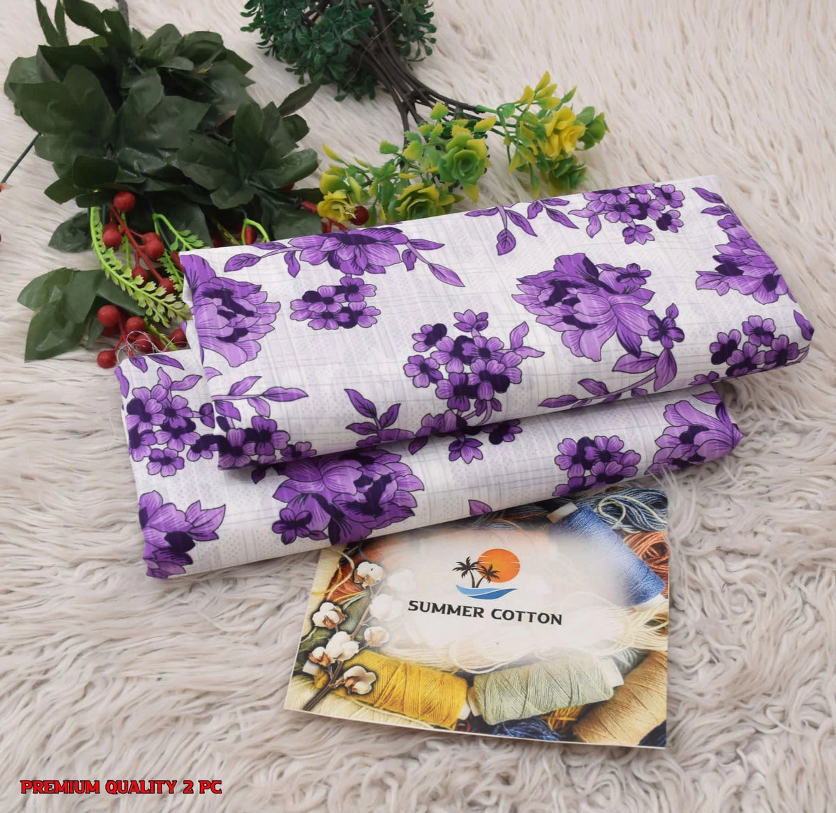 2 Piece Printed Summer Cotton Design-#17