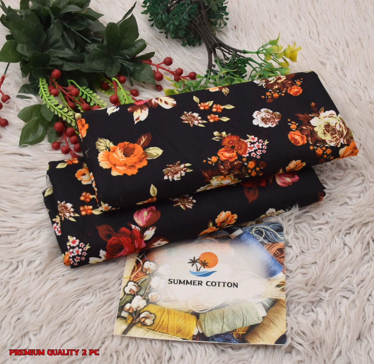 2 Piece Printed Summer Cotton Design-#4