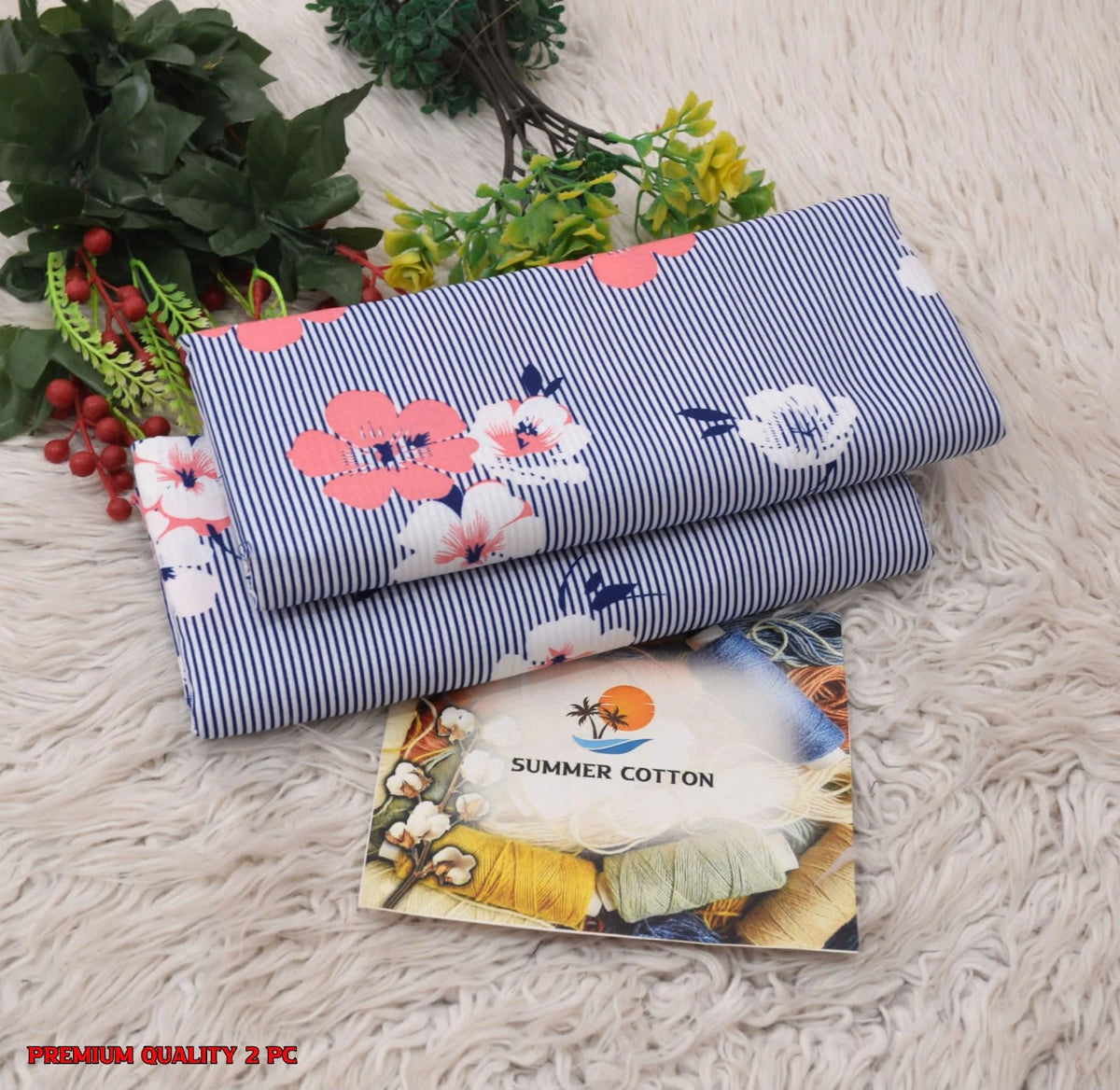 2 Piece Printed Summer Cotton Design-#9