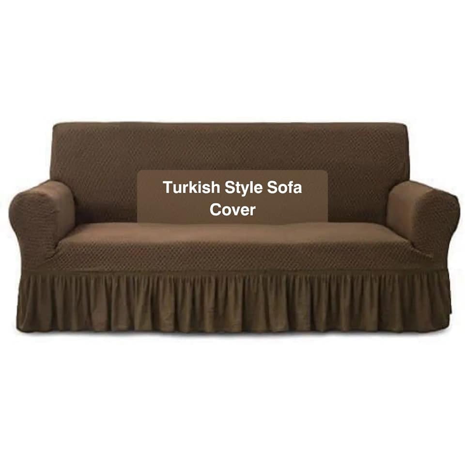 Turkish Style Sofa Cover  (Brown)
