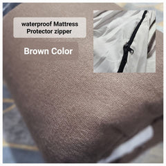 Waterproof Mattress Protector Zippered Brown-MPZ-621