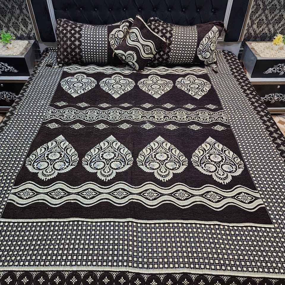 Jacquard Velvet Bed Sheet-4PCS